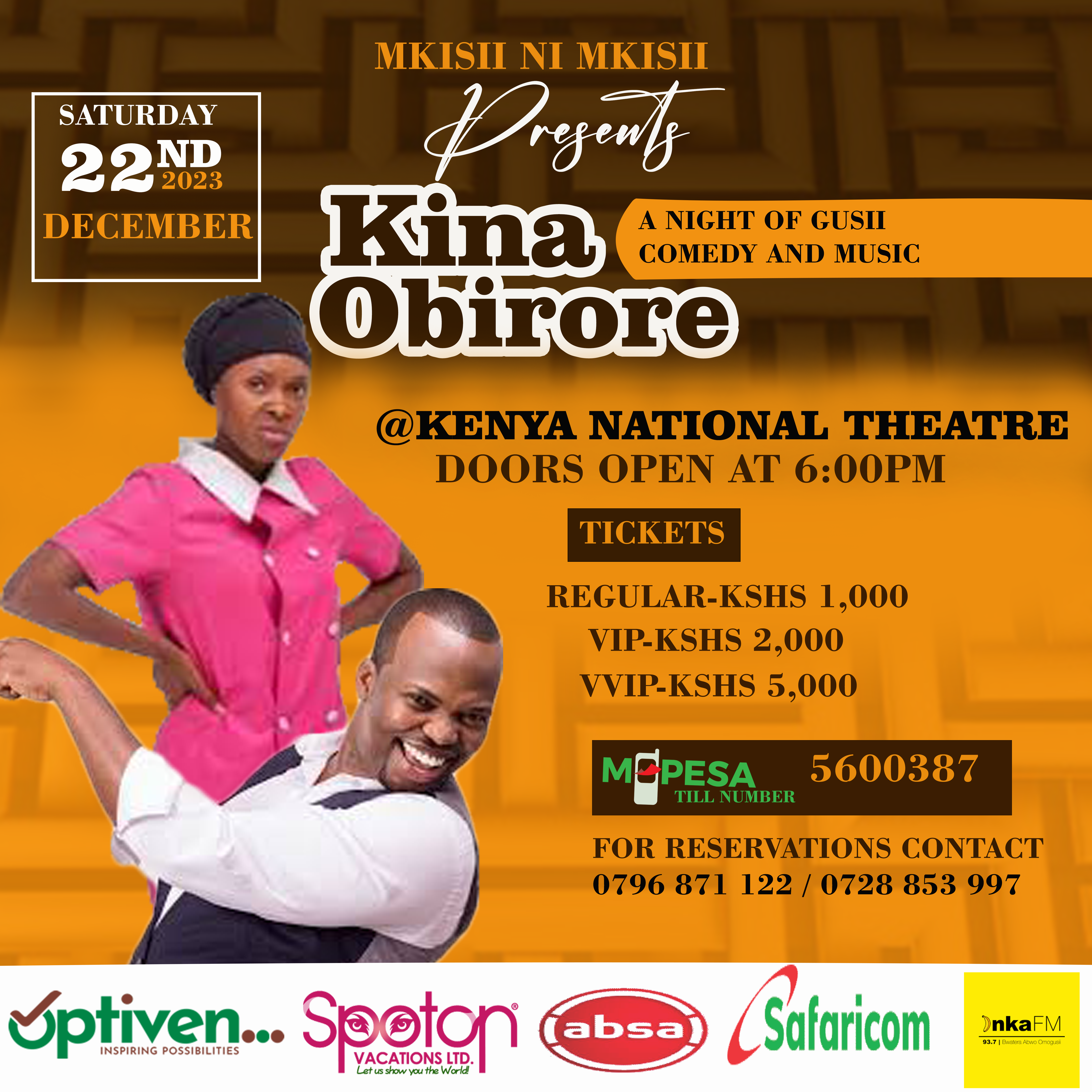 KINA OBIRORE POSTER NEW